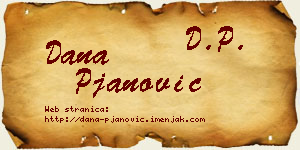 Dana Pjanović vizit kartica